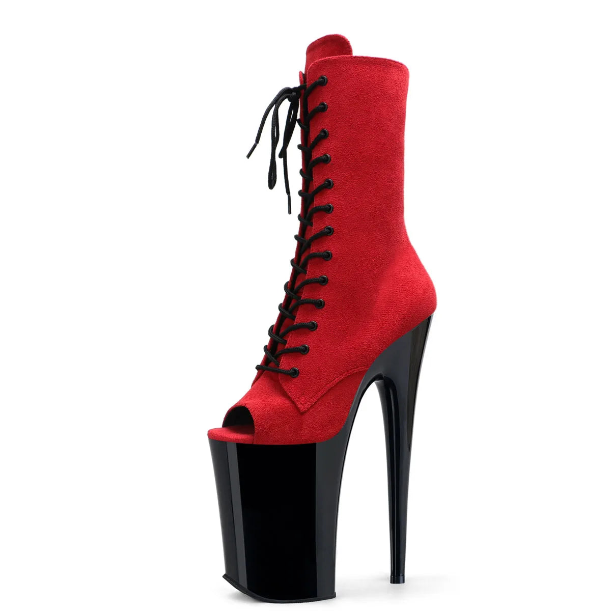 23cm 8 Colors Exotic Dancer Boots Thin High Heels Evening Party Platform Peep Toe Gladiator Sexy Fetish Leather Shoes Retro Pole Dance Gothic Fashion Nightclub Shoes