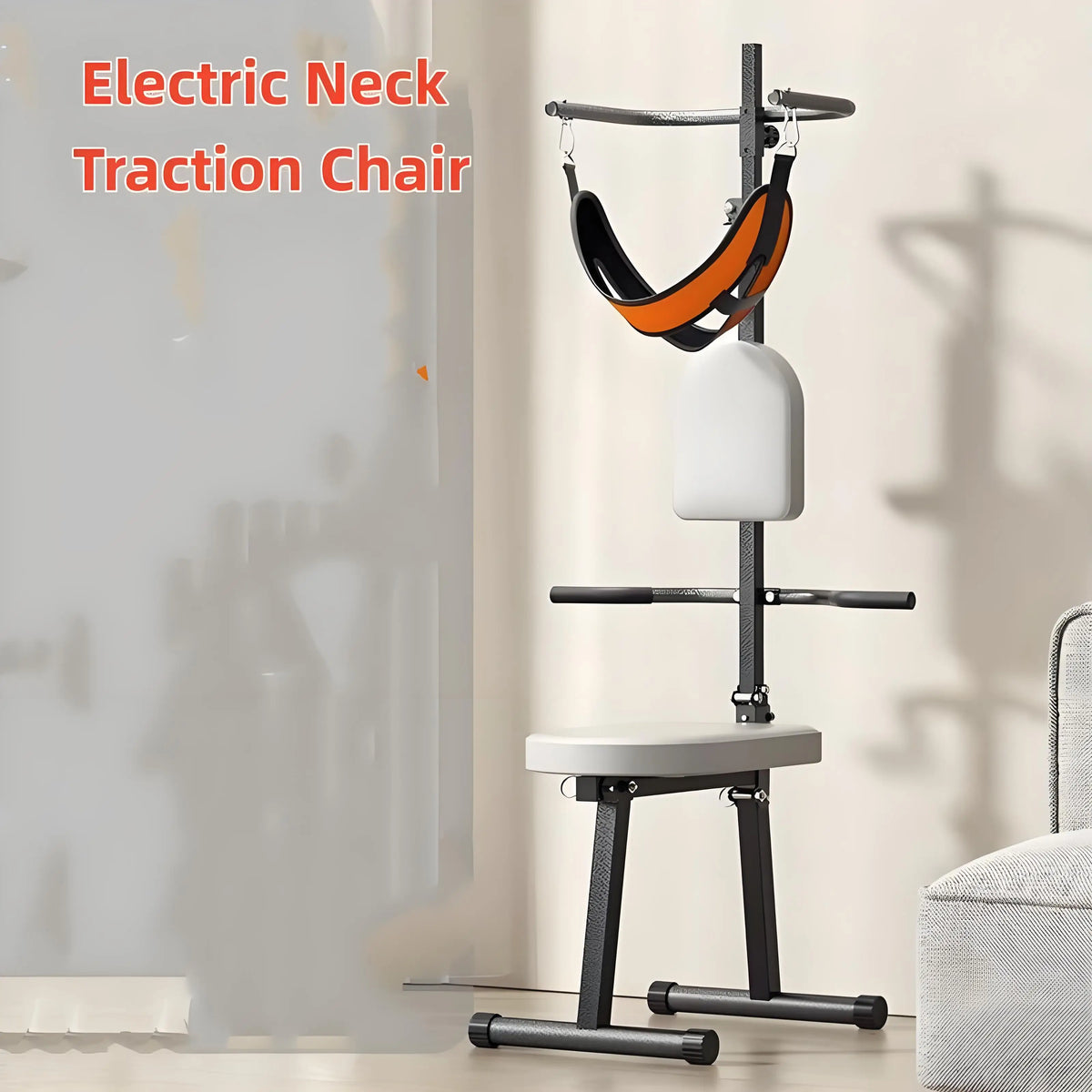 Electric Stainless Steel Waterproof Stretching Chair Household Cervical Tractor Lumbar Stretching Collapsible Health Care Supplies