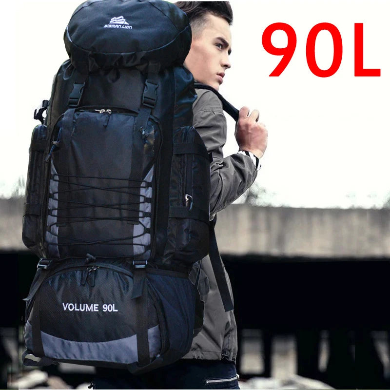 NEW Arrivals 90L Large Capacity Outdoor Travel Hiking Camping Backpack Waterproof Mountaineering Camping Trekking Hiking Backpack Rucksack Travel Sports Bag
