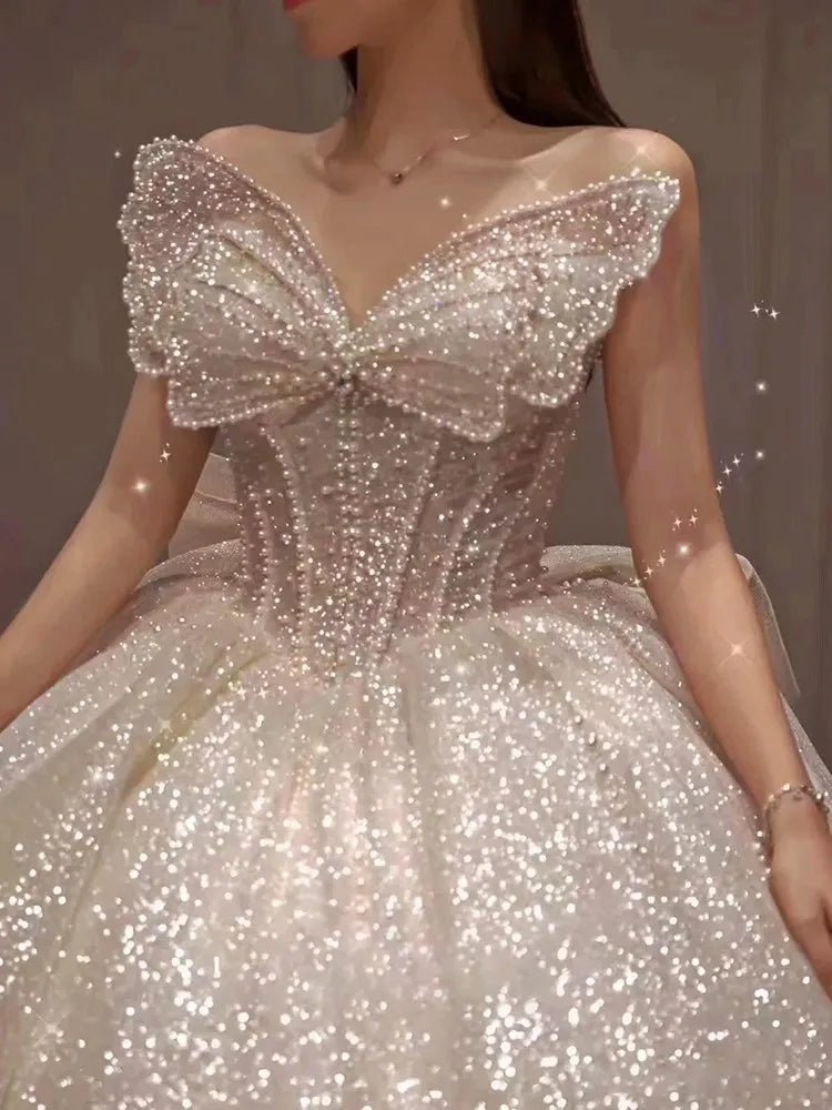 Boutique Gala HOT SALE S-4XL Plus Size NEW Modern Beaded Women's Luxury Wedding Dresses Bridal Gown Off Shoulder Latest Wedding Dress Evening Bride's Prom Party Wedding Ceremony Mermaid Bridal Gowns Ladies Formal Apparel Supp