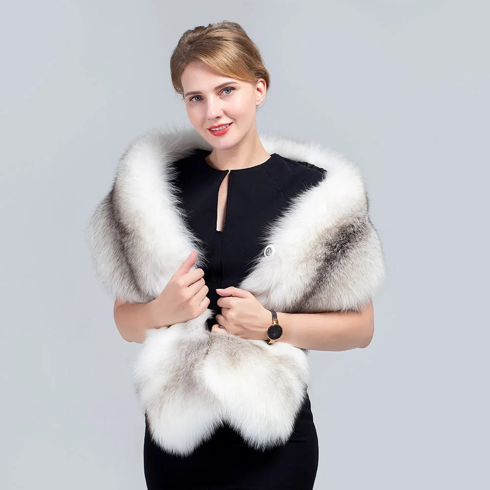 NEW Arrivals 5 Colors 160cmx25cm Luxury 100% Real Fox Fur Scarf, Big Skin Scarf, Natural Fox Fur Stole, Genuine Fox Fur Shawl, Pocket Fashion Evening  Party Ladies Luxury Fashion Apparel Accessories
