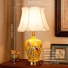 Home Villa Hotel Living Room Bedside Luxury Lampshade 100% Ceramics Contemporary Ceramics Table Lamp American Style Living Room Bedroom Bedside Desk Light Hotel Art Decorative Lighting Accessories.