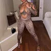 NEW Arrivals Women Halter Deep V-Neck Sleeveless Sexy Trend Tiger Print Skinny Backless Jumpsuit Evening Beach Party Night Clubwear Bodysuit Playsuit Women Sexy Apparel Accessories