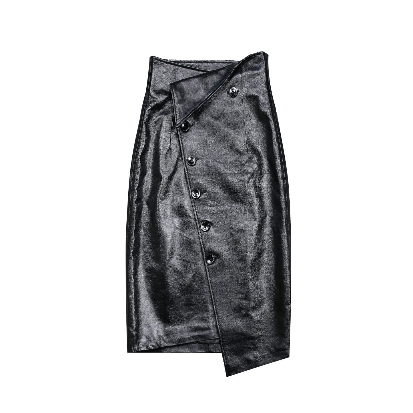 Black/Burgundy Color High Quality Customized Size Color, New Design 100% Natural Sheepskin Leather Wrap Skirt Asymmetry Genuine Leather Long Skirt Office Lady Business Dinner Evening Party Clubwear Ladies Luxury Apparel Acces