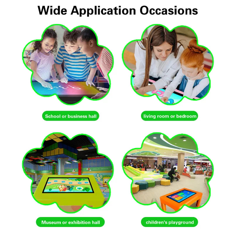 32* Inch Kids Interactive 10Point PCAP Touch Screen Educational Table Waterproof Games  Interactive Training Table for Kindergarten Children