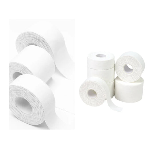 Customized Logo 10cm Width White Cotton Athletic Sports Tape Rayon Kinesiology Bandage Zinc Oxide Glue for Ankle Finger Knee Arms for Outdoor Running Gym Cycling Fitness Sports Accessories