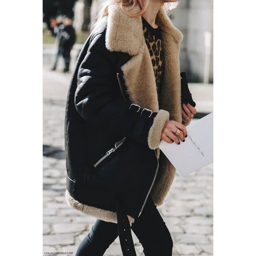 S-5XL Plus Size 3 Colors New Autumn Winter Style Top Quality Jacket Women Wool Warmth Jacket Fashion Casual Women's Casual Lapel Wool Zipper Coat Women Winter Apparel Supplies