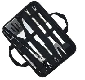 NEW 3/5 PCS Set High Quality Stainless Steel BBQ Camping Grill Tools Set Non-Stick Grilling Utensils Fork Tongs Knife Brush Baking Outdoor Picnic Cooking Accessories