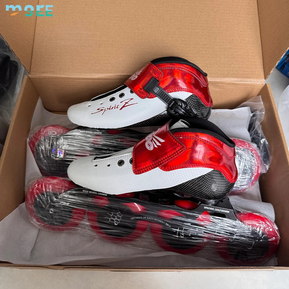 Adults Children 31/46 Plus Size Carbon Fiber 3/4 Wheels Professional Inline Speed Skates for Men Women Professional Carbon Roller Skates Blades High Performance Racing Skates for Outdoor Sport Activities