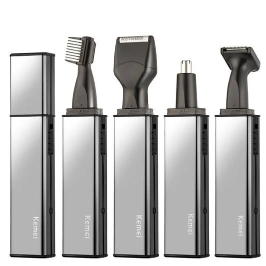NEW Arrivals  4PCS Set  Rechargeable Nose Beard Trimmer for Men Eyebrow Nose Hair Trimmer Face Ear Hair Removal Ear Shaver Machine Set Male Grooming Accessories Supplies
