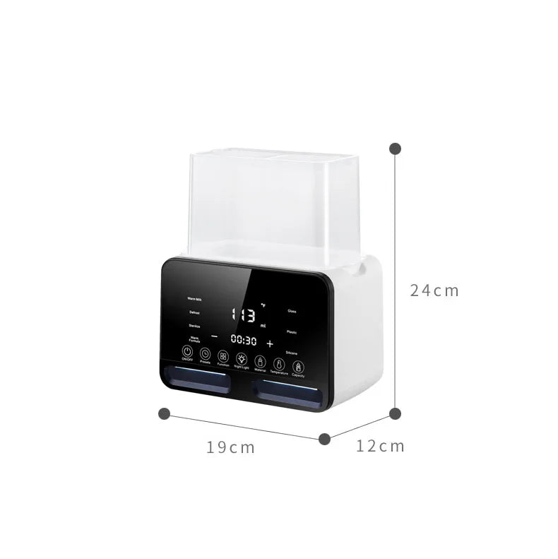 Dual Bottle Intelligent Constant Temperature Baby Milk Warmer Touch Screen 2-in-1 Milk Warmer Bottle Sterilizer Outdoor Travel Baby Care Supplies