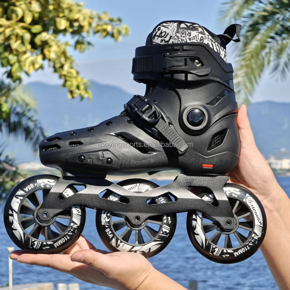 BEST PRICE Professional Thickened Rubber Aggressive  Slalom Freestyle Inline Skates Roller Skate for Adults Outdoor Sport Activities