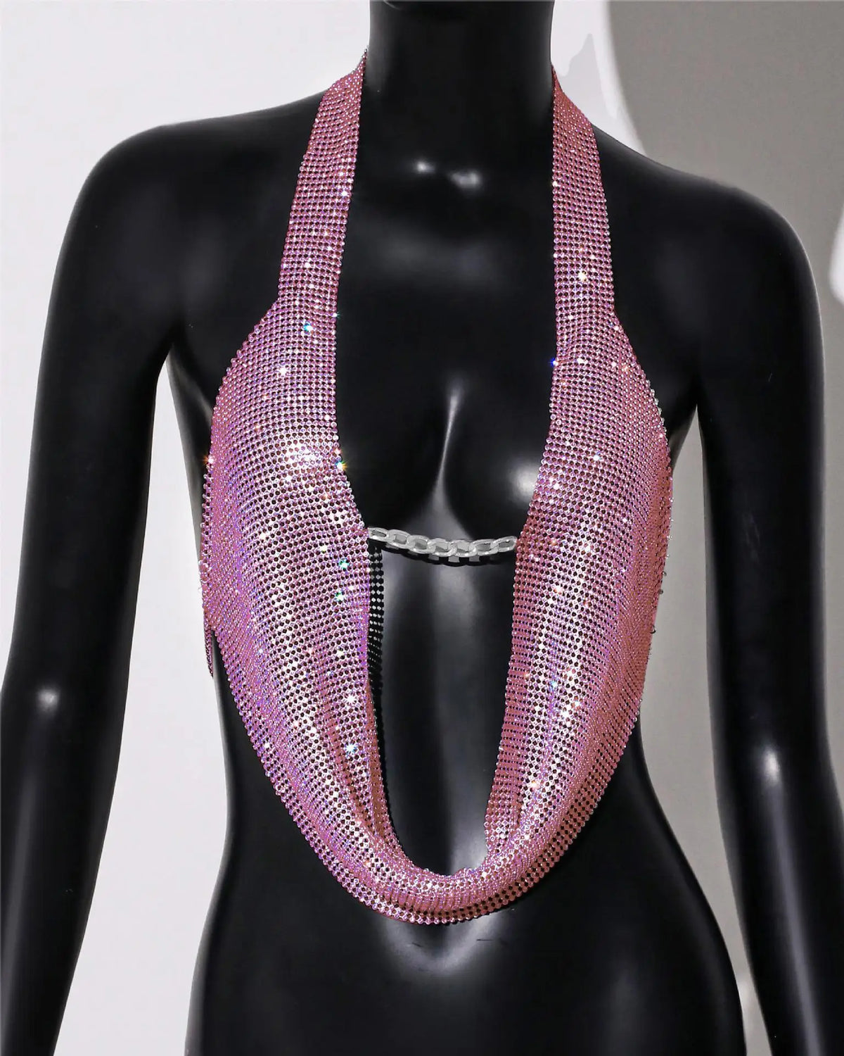 7 Colors Women's Sexy Metal Halter Neck Tank Top Nightclub Hot Girl Sling Women's Clothing Rhinestone Sequins Sling Female Cropped Luxury  Tank Top