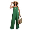 NEW Arrivals 8 Colors Sexy Backless Women Spring Summer Jumpsuit Loose Casual Spaghetti Strap Wide Leg One Piece Lady Solid Jumpsuit Streetwear Women Casual Clothing Supplies