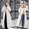 S-2XL 7 Colors New Fashion Women's Overcoat Parkas Winter Warmth Long Style Padded Coat Hooded Fur Collar Warm Zipper Casual Puffer Thicken Coat Ladies Winter Clothing Supplies