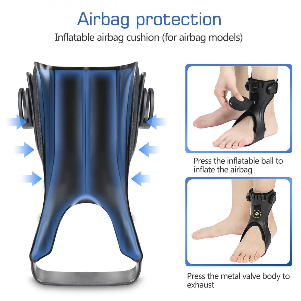 Drop Foot Brace Orthosis AFO AFOs Ankle Support With Comfortable Inflatable Airbag for Hemiplegia Stroke Shoes Walking Medical Accessories Supplies Health Care Products