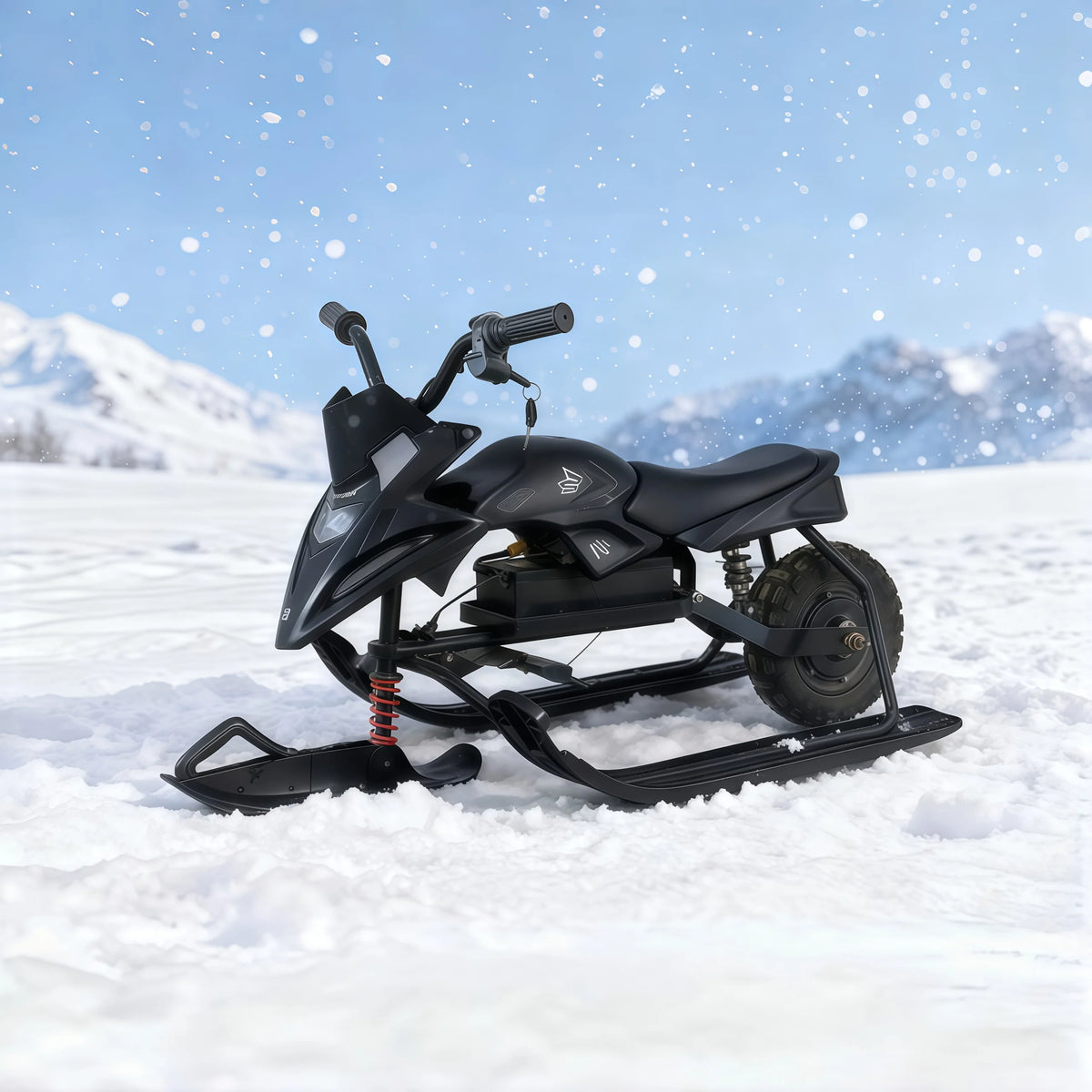 HOT SALE Green/Black/Gray Color 36V 500W Electric Snowmobile Adults Kids Snowmobile  - All-Terrain Ski + Track Drive Winter Sports Supplies
