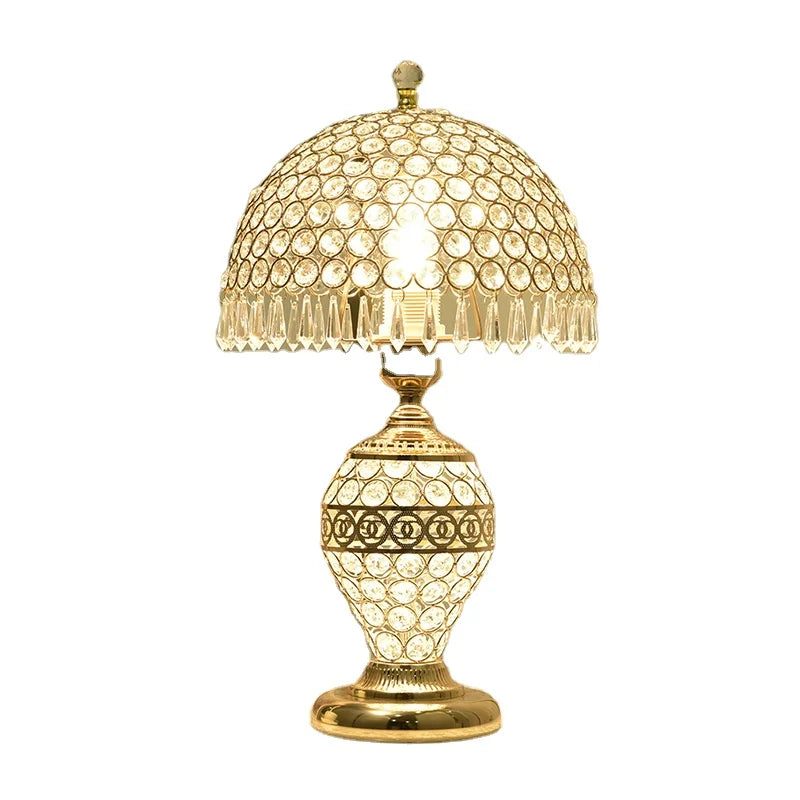 NEW Home Living Room Bedside Luxury Creative Hollow Light Luxury Crystal Reading Lamp European Style Minimalist Modern Desk Lamp Art Decor Home Lighting Accessories