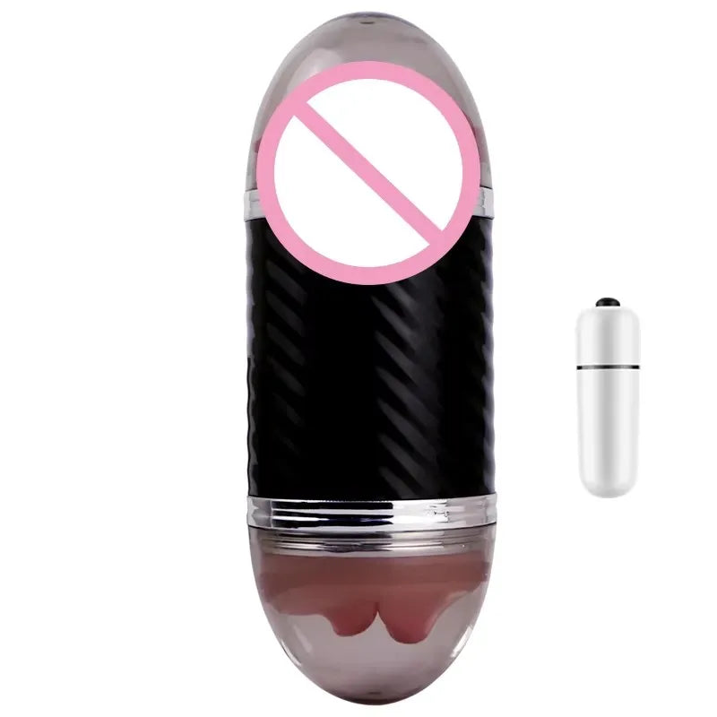 Adult Realistic Electric Male Masturbation Cup Hands Free Sex Tool Oral Vibrator Sex Toys Masturbator