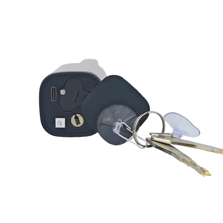 Home Office Aluminum Alloy Bluetooth APP Control Keypad Black/Silver Cylindrical Lock with 30 to 30 Millimeters Lock Tongue Two Keys for 35-45mm Door Thickness