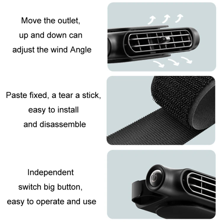 HOT Selling NEW  Car Turbine High Wind USB Type-C Plug-in Seat Back Headrest Fan Cooling Car Accessories