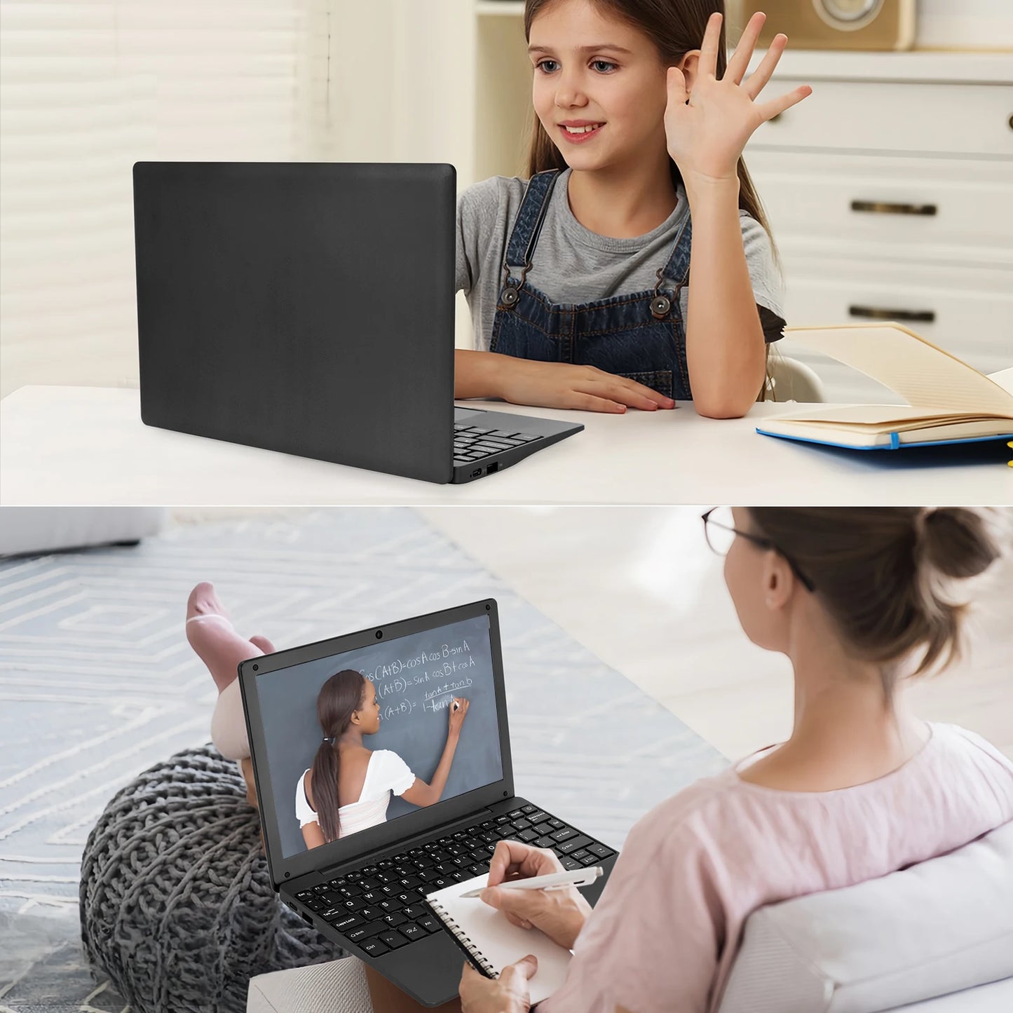 New  10.1 Inch Mini Laptop Android 12 2GB RAM 64GB Storage 5000mAh Battery EU English for Student Education