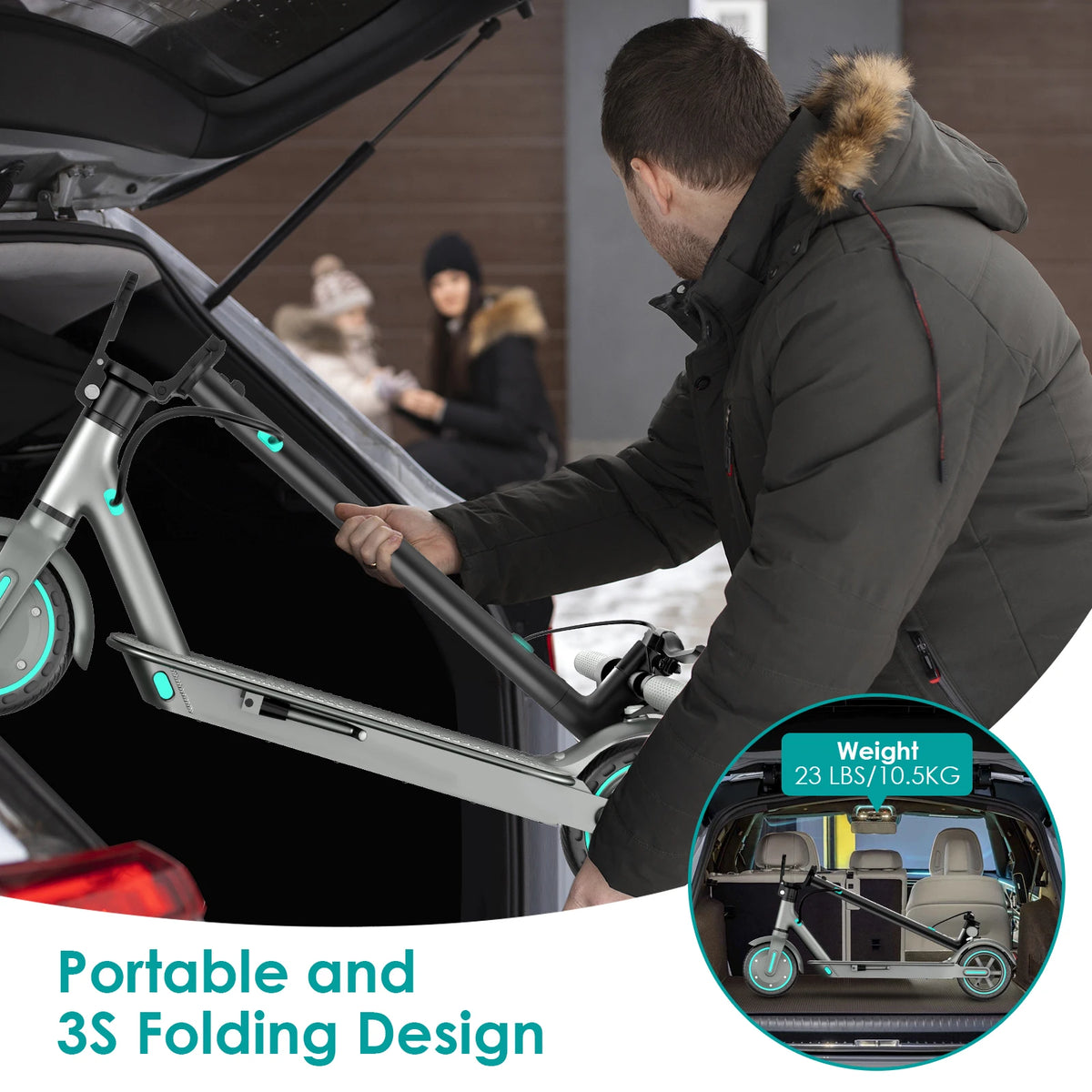 BEST PRICE  D8 PRO UL2272 Foldable Electric Scooter 8.5 Tire Electronic Bluetooth APP Control Headlight Led Lights Powerful Lithium Battery Adults Women Men Professional Electric Scooter