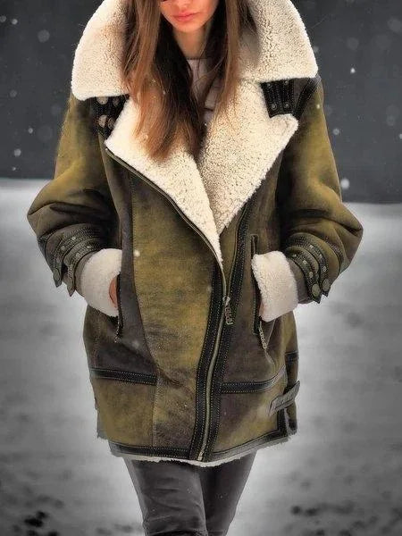 4 Colors S-4XL Plus Size Women's New Fashion Winter and Autumn Collar Thickened Fur Integrated Coats Outerwear Top Quality Jackets Women Winter Apparel Supplies