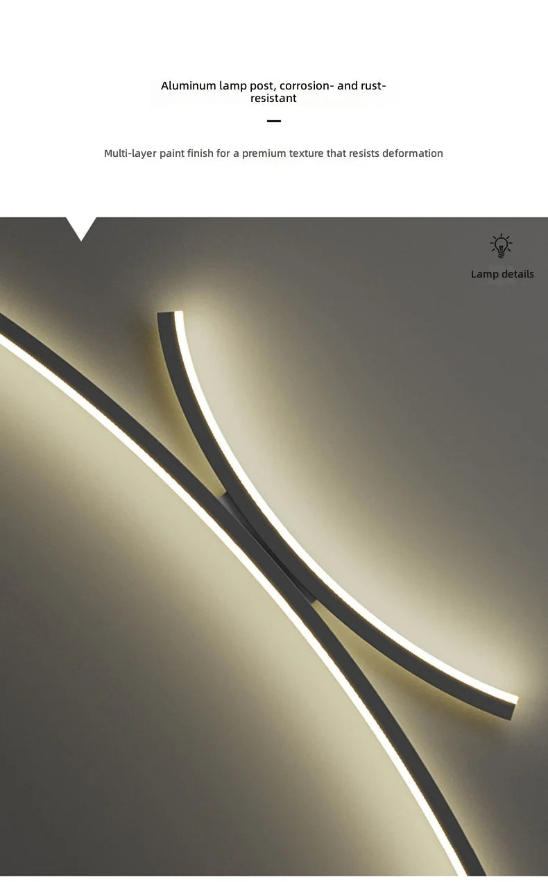 Modern Minimalist Linear Wall Sconce Luxury Long LED Wall Lamp Bedroom Bedside TV Background Wall Corridor Decor Wall Light