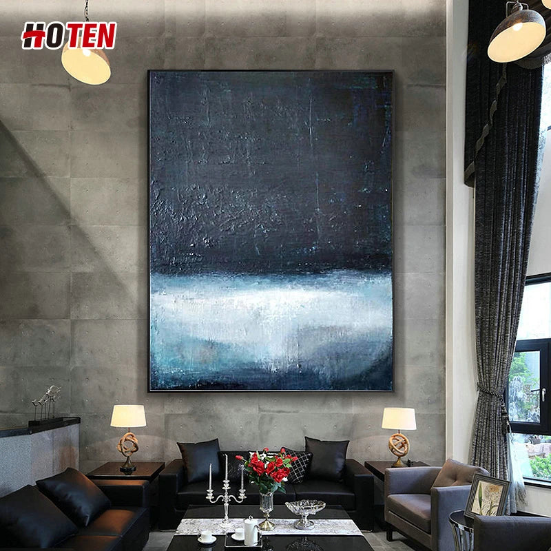 100% Pure Hand-Painted Oil Paints Landscape Frameless Painting Square Villa Home Living Room Painting Canvas Customizable Bedroom Decoration Horizon Home Art Gallery Decoration Supplies