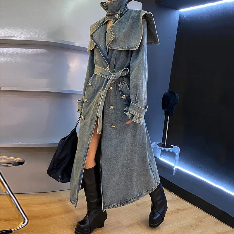 NEW Arrivals Top Quality Casual Women Fashion Streetwear Long Sleeve Jeans Denim Jacket Coats Ladies C asual Clothing Supplies