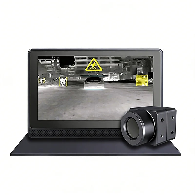 HOT SALE Car Truck Front Thermal Night Vision System 7-Inch Monitor AI Pedestrian Detection Distance 100M Blind Spot Alert IP67 Protection 300M Vehicle Detection
