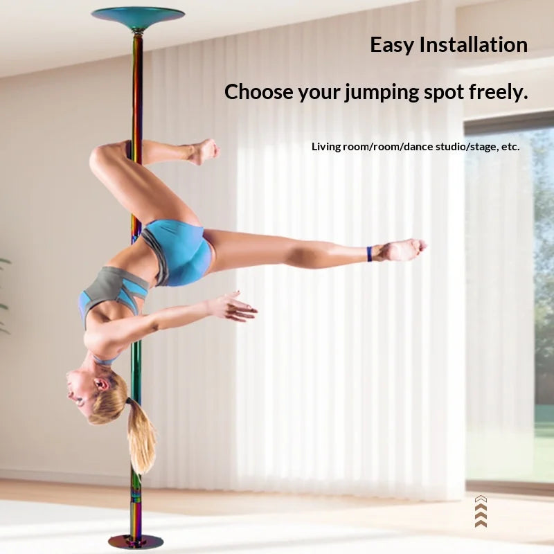 Home Dancing Studio 7 Colors +  Colorful Professional Dance Pole 45mm Premium Heavy Duty Stainless Steel Professional Grade Dancing 360 Rotation Adjustable Height