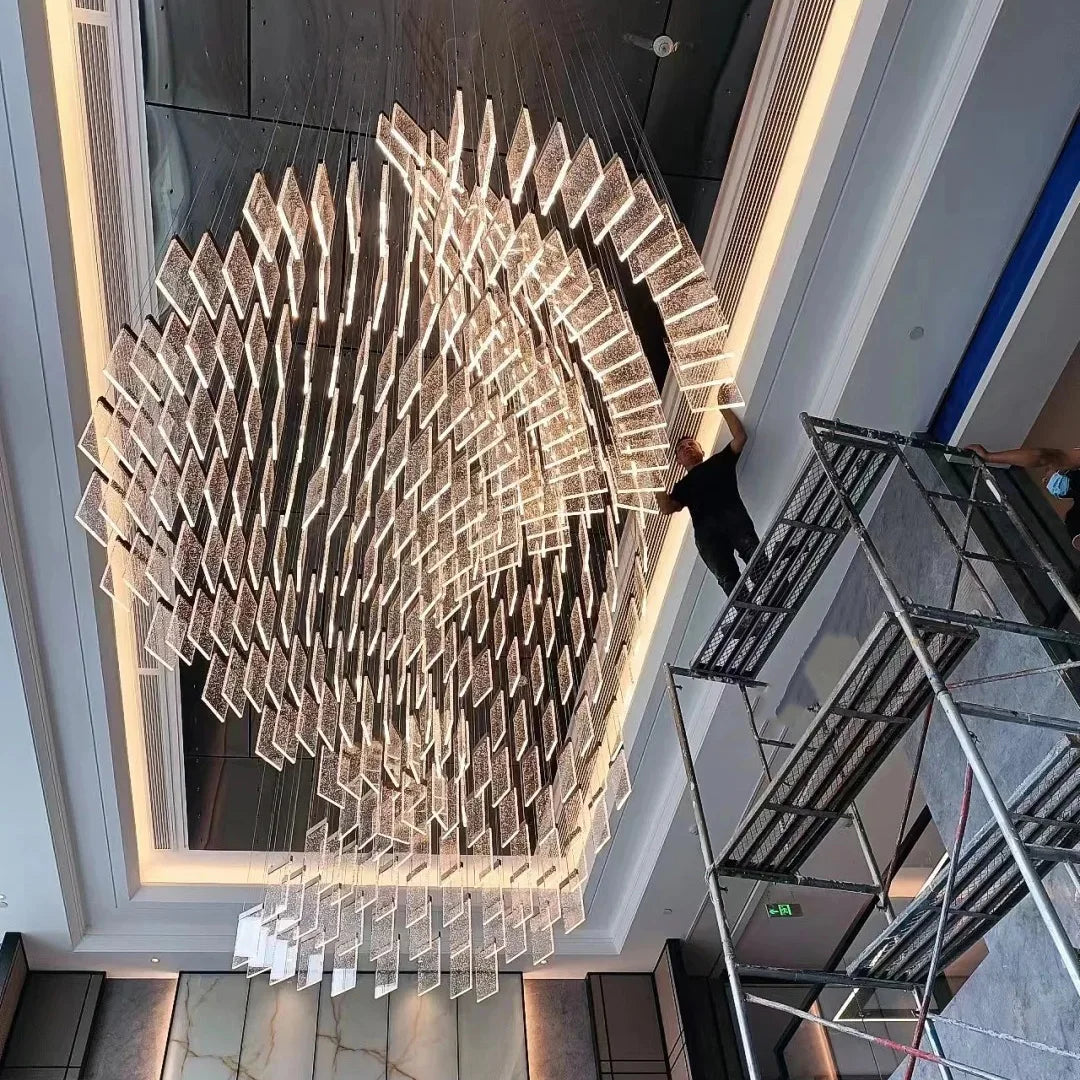 NEW Home Villa Hotel Lobby Staircase Ceiling Customized Modern Luxury Banquet Hall Sand Table Lighting Fixtures Non-Standard Chandeliers & Pendant Lights