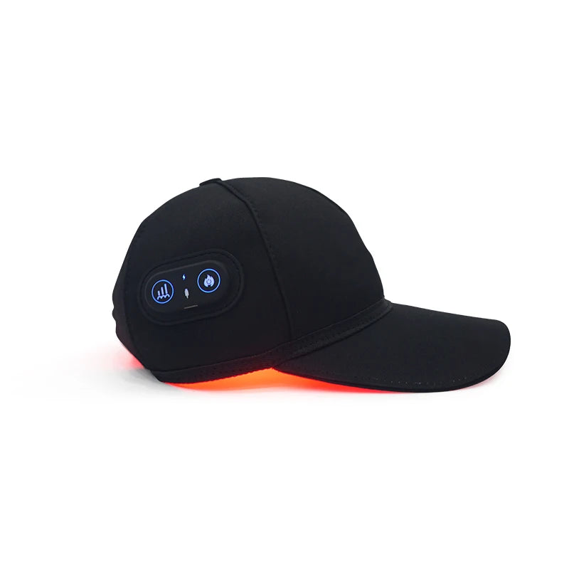 EMF-Free Red Light Therapy Hat 660nm 850nm 136 LEDs Rechargeable Hair Growth Cap Timing Dimming Pulse Led Light Anti-Loss Therapy Hat Scalp Treatment Women Men Hair Care Supplies