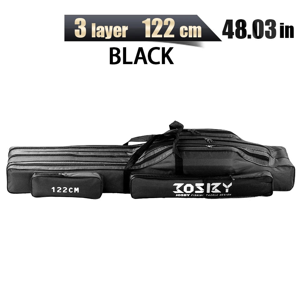2/3 Layers Top Quality Fishing Rod Bags 60/100/122/150/152/180CM Tackle Collapsible Oxford Cloth Fishing Zipped Case Storage Pouch Holder Organizer For Fishing