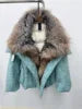 TikTok Most Popular 15 Colors Top Quality Unique Winter Luxurious Cashmere Loose Puffer Bomber Jacket Goose Down Jacket with Natural Red Silver Fox Fur Coat Girls Outerwear Jackets Women Winter Apparel Supplies