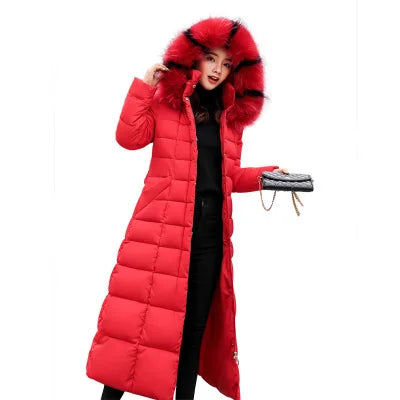 BEST PRICE 8 Colors S-3XL Women Winter Fashion Slim Winter Hooded Parkas Jacket Padded Warm Thicken Ladies Long Coats Parka Snow Outerwear Long Jackets Ladies Winter Apparel Supplies