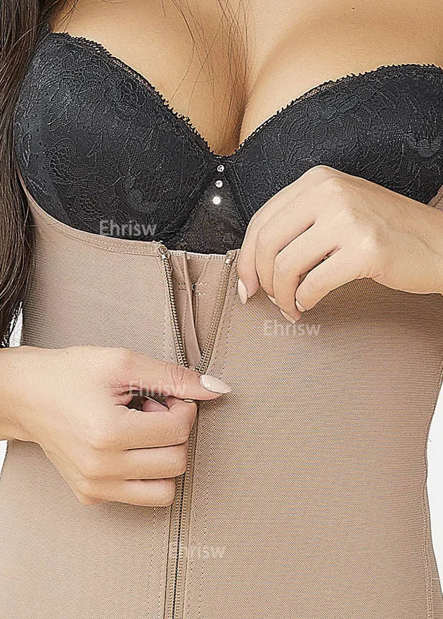 S-3XL Girdle Women Full Bodysuit Shapewear Butt Lift Post Surgery Compression Garment Firm Control Body Shaper With Sleeves Fajas Shapewear