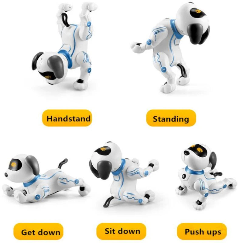 Programming Stunt Smart Robot Dog 2.4G 40mins Touch Sensor Early Education Toys Voice Dancing Music Handstand Bionic Robot Dog