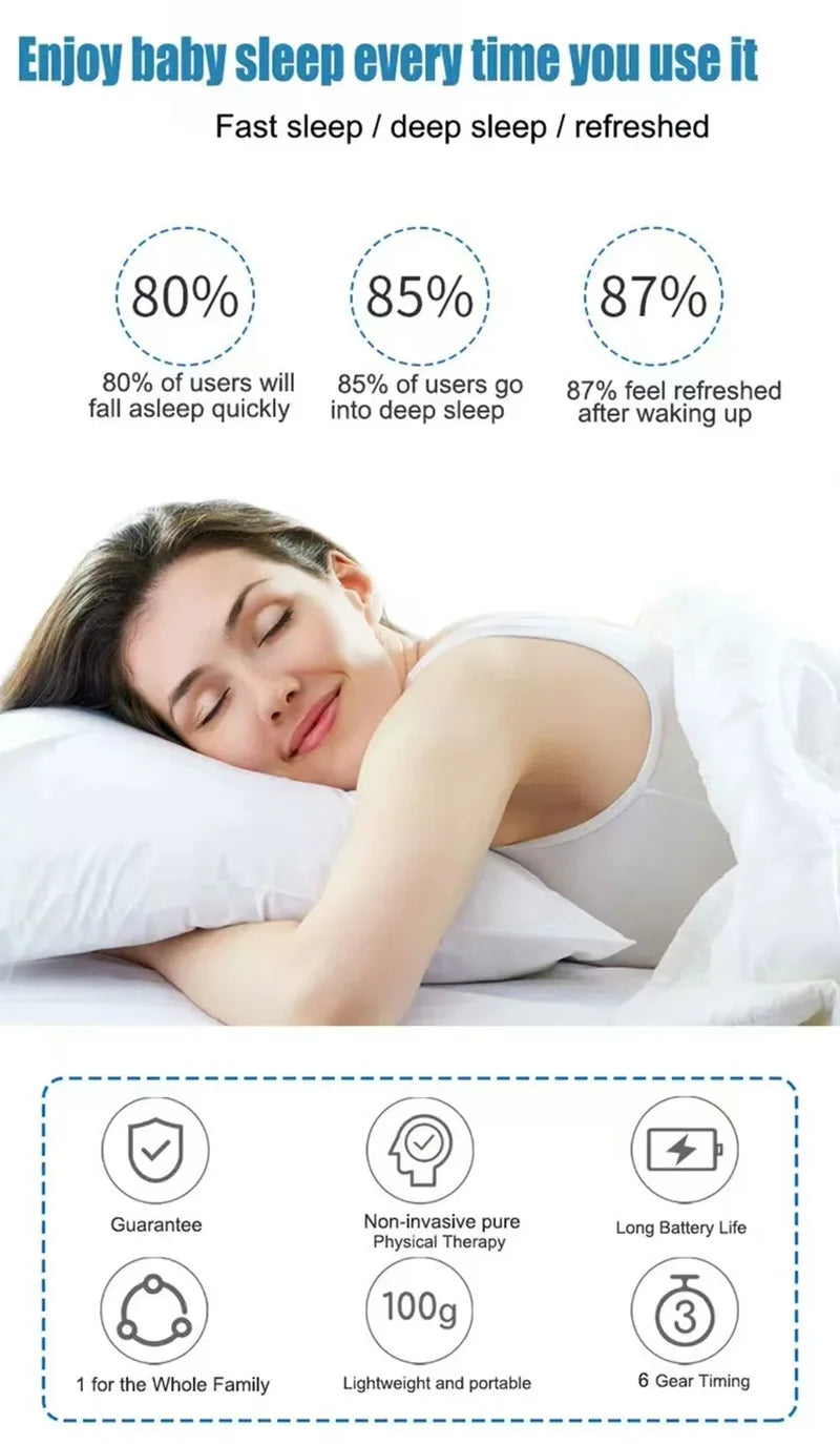 HOT SELLING Anxious Headache Migraine Depress Relief Vagus Nerve Stimulation EMS CE Certified Anti-Stress Microcurrent Sleep Aid Device 1000ml Capacity Pad for Deep Sleep Home Use Healthcare Supply 3-Year Shelf Life