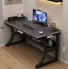 NEW Modern Design Gaming Desk for Home Use with Storage Shelf, Simple Computer Office Desk for Bedroom Study and Writing Home Office Furniture Supplies