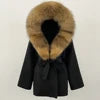 12 Colors Small Medium Size  New Winter Cashmere Wool Blends Women Natural Fox Fur Collar Hooded Slim Fit Suit Double Sided Woolen Trench Coat Women Winter Apparel Supplies