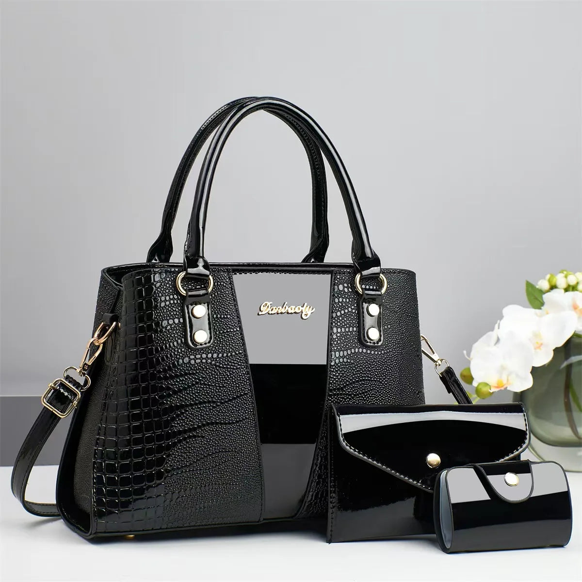 10 Colors NEW Fashion 3 PCS Set Large Capacity Luxury Messenger Handbags Good Quilted Leather Designer Women's Shoulder Bags Evening Party Office Lady  Bags Women Apparel Accessories