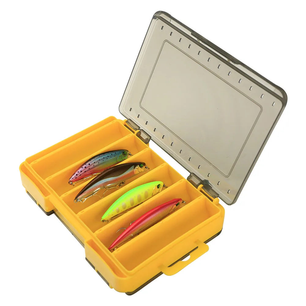Double-Sided Clear Plastic Boxes Double-Layered Hard Bait Box Fishing Lure Boxes