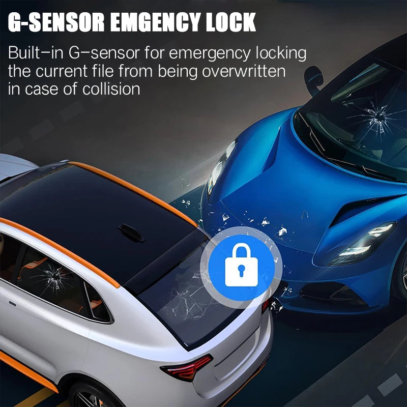 360* Degree 4K Driving Recorder 3.16 Inches IPS Screen Night Vision Three-Way Recording Wi-Fi App Connection Car Wireless Dashcam Camera Loop Recording Vehicle Safety Driving Products
