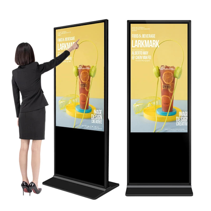 HOT SALE 55*/65*Inch Large Touch Screen Video Wall Business Stores Shopping Mall Restaurants Professional Floor Stand 4k Android Outdoor Indoor LCD Digital Signage Video Wall Advertising Playing TV Equipment