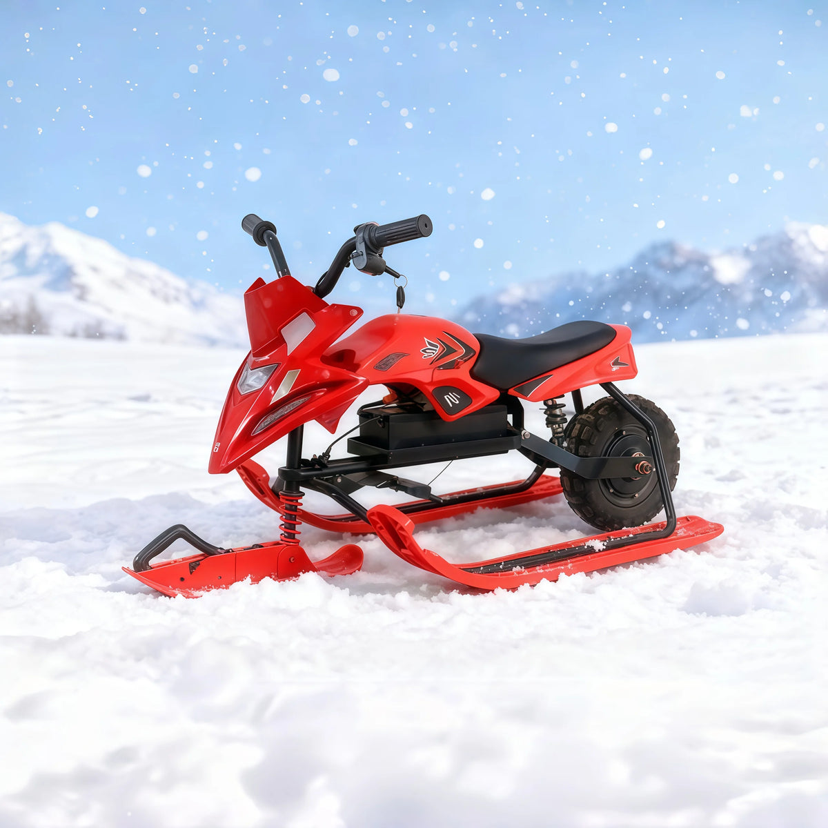 HOT SALE Green/Black/Gray Color 36V 500W Electric Snowmobile Adults Kids Snowmobile  - All-Terrain Ski + Track Drive Winter Sports Supplies