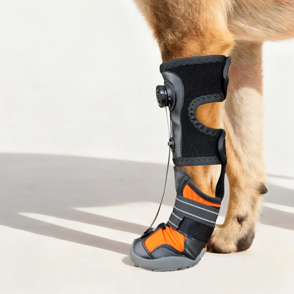 S-XL Professional Orthopedic Dog Boots with Rotary Dial System Anti-Slip Hard Sole Pet Shoes Never Fall Off Ankle Brace  Protector Dogs Outdoor Walking Shoes