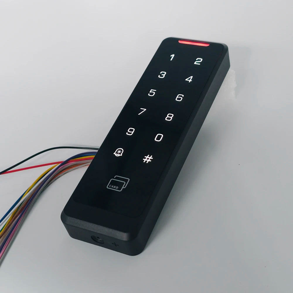 NEW Home Villa Hotel Office Dual Frequency RFID Standalone Card Reader Both EM ID 125KHz 13.56MHz Touch Waterproof Keypad Door Access Control Entry Lock CE Certified Home Security Accessories